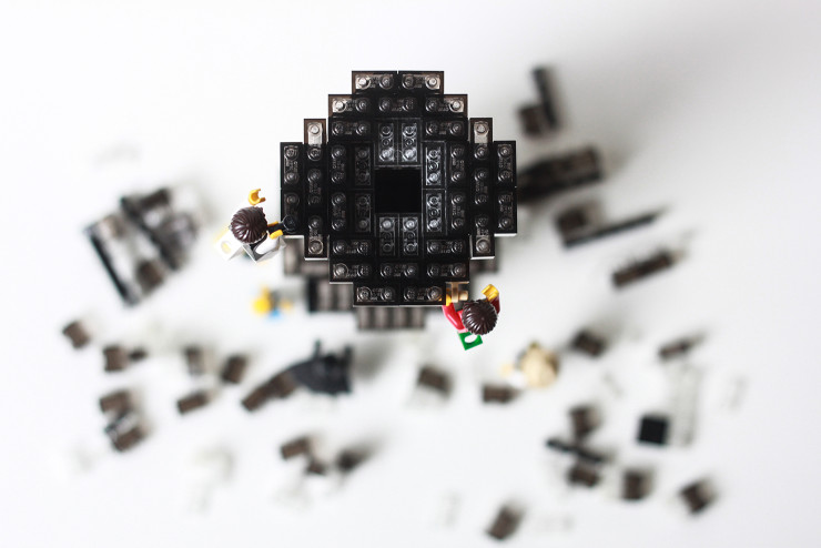 Kepingan Lego yang membangun Aeropress Trophy