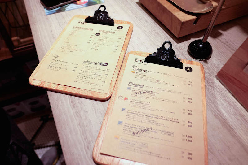 Penampakan menu di Verve Coffee Roasters.
