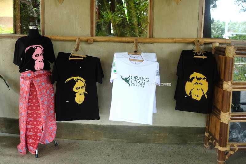 Souvenir orangutan menunggu dibawa pulang.
